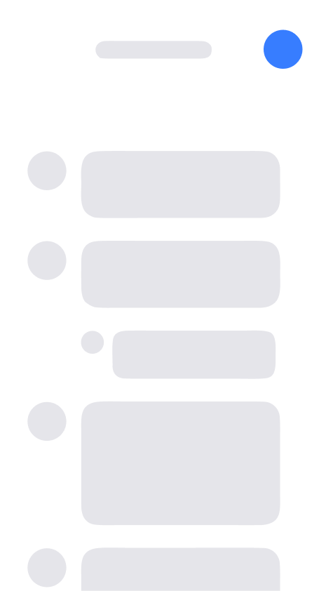 Wireframe of the final comments sheet design showing the full reply list